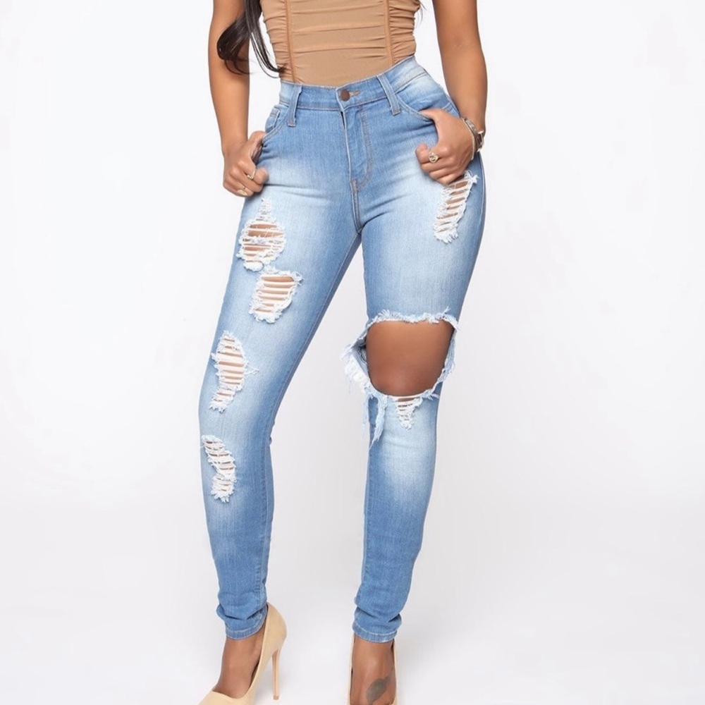 Fashion Nova Glistening Jeans Size 11